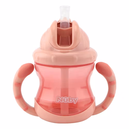 Nuby Flip-it Pipmugg Sugrör Rosa - Nuby