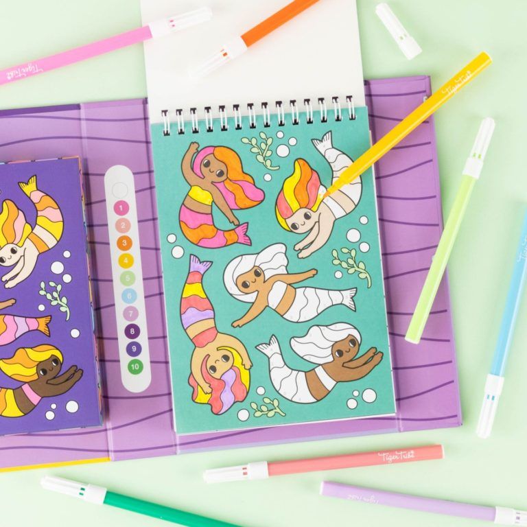 Colour By Numbers Mermaids -TigerTribe