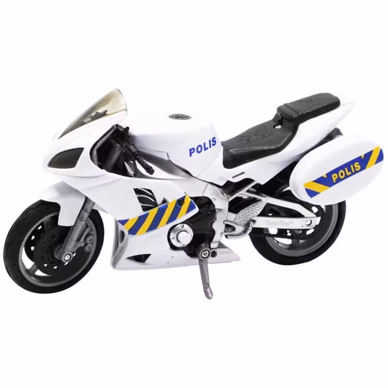 Polismotorcykel 20cm - Drag&Släpp, ljud-effekt