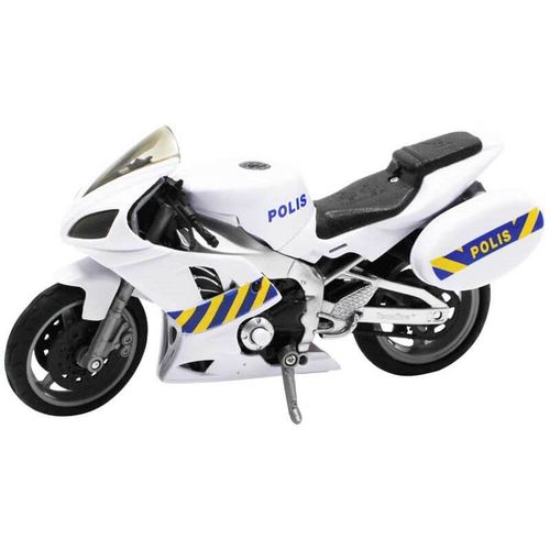 Polismotorcykel 20cm - Drag&Släpp, ljud-effekt