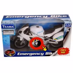 Polismotorcykel 20cm - Drag&Släpp, ljud-effekt
