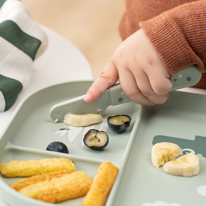 Foodie Bestickset Happy dots Grön - DoneByDeer