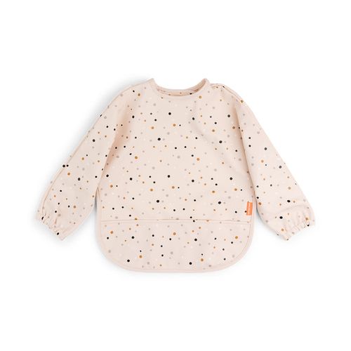 Långärmad Haklapp Happy dots Rosa - DoneByDeer