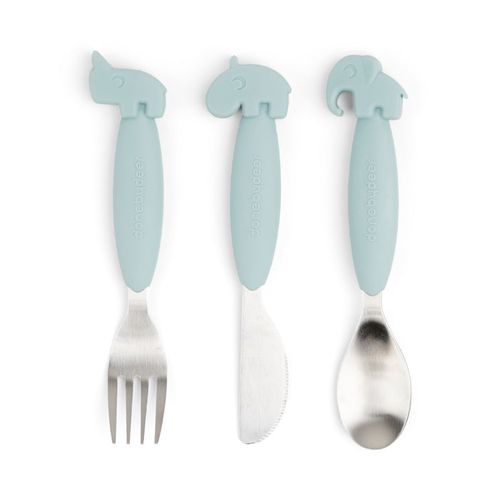 Easy-Grip Bestickset Deer friends Blå - DoneByDeer
