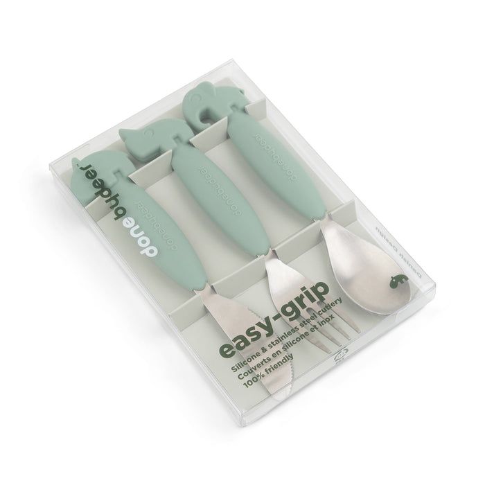 Easy-Grip Bestickset Deer friends Grön - DoneByDeer