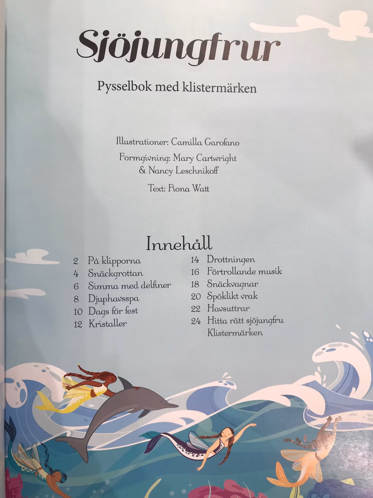Sjöjungfrur: pysselbok med klistermärken - TUKAN