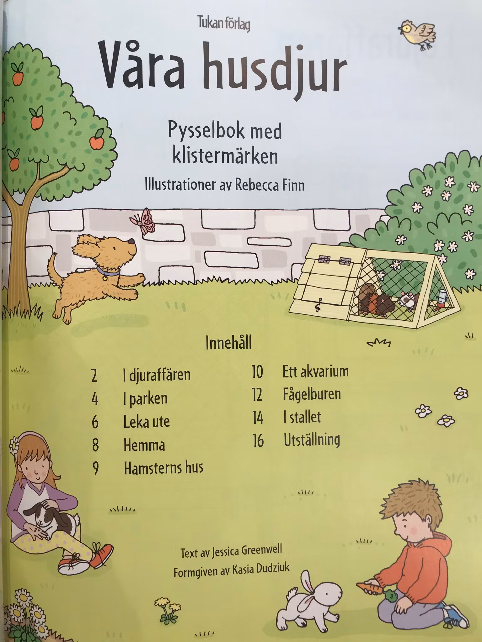 Våra husdjur - pysselbok med klistermärken - tukan