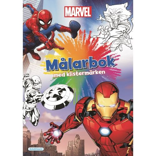 Marvel/Spiderman målarbok med klistermärken