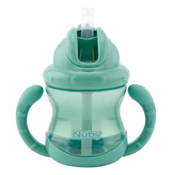 Nuby Flip-it Pipmugg Sugrör Grön - Nuby