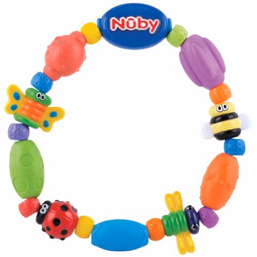 Nuby Teether Hard/Soft teether Bug-a-Loop - 3m+Bitleksak