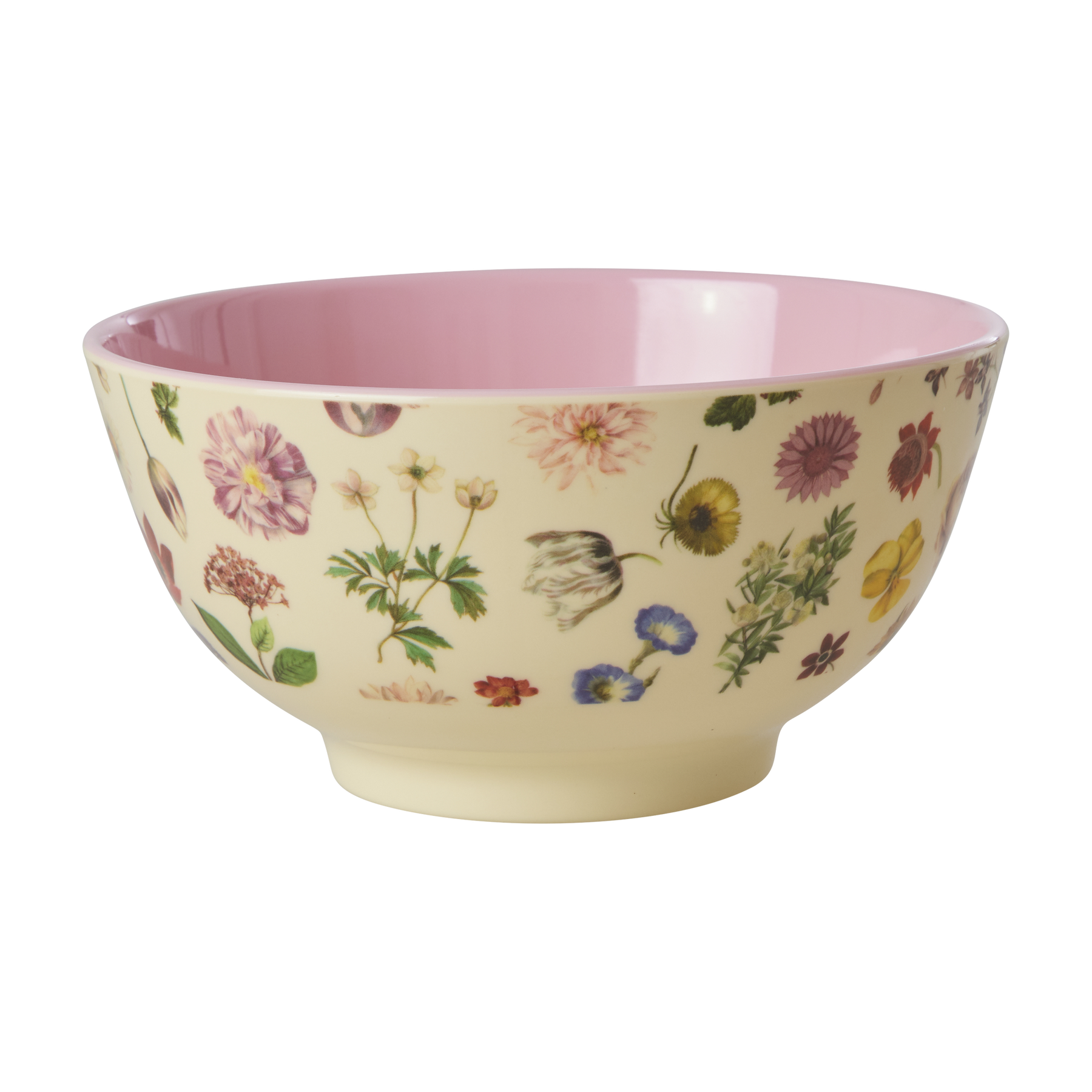 Rice - Skål Medium - Blomster Beige