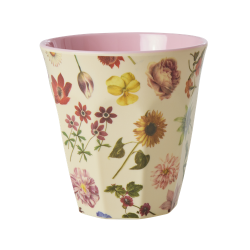 Rice - Melamine Mugg Medium - Blomster Beige