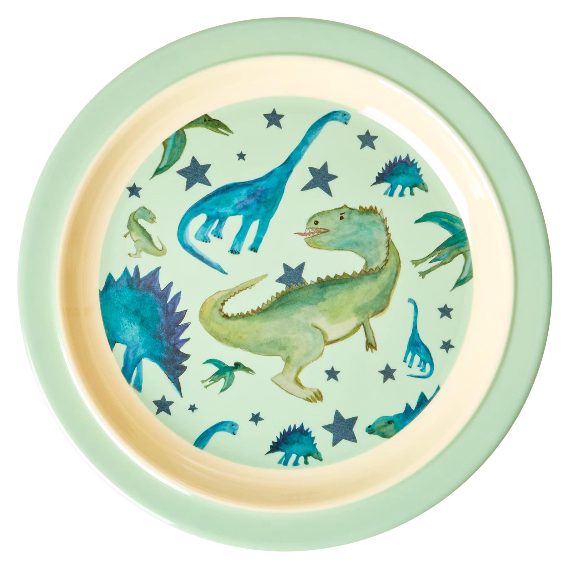 Rice - Lunchtallrik - Dino Ljusgrön