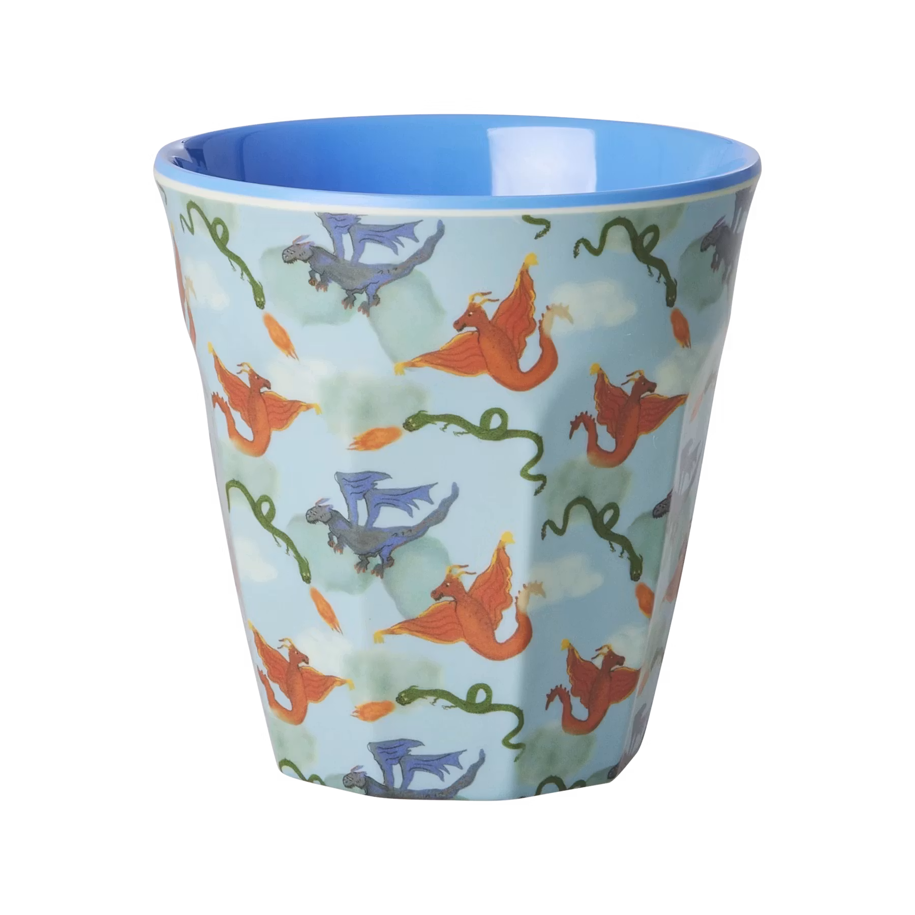 Rice Melamine Mugg Medium - Dragon Blå