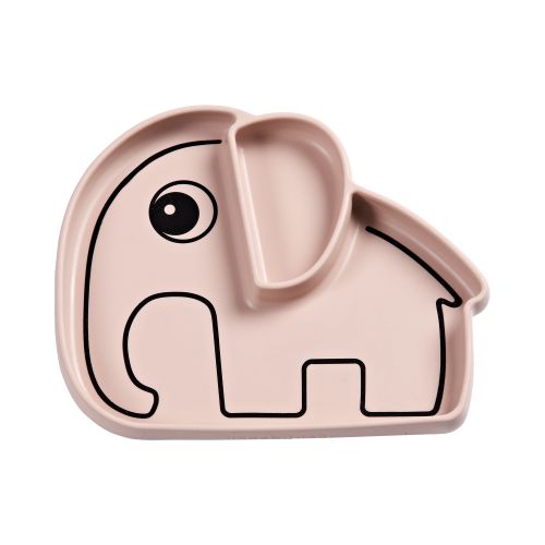 Silikon Sugpropp Tallrik Elphee Rosa - DoneByDeer