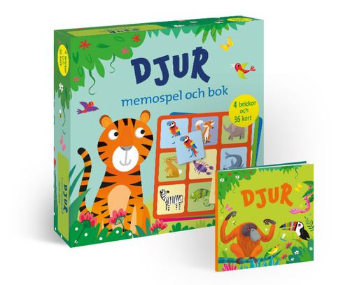 Djur: memospel och bok - TUKAN