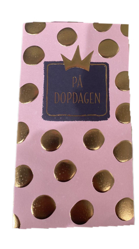 Rosa Dubbelt Dopkort - Guldprick