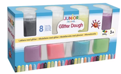 Junior Designer Glittermodellera 8-Pack 8x100 g