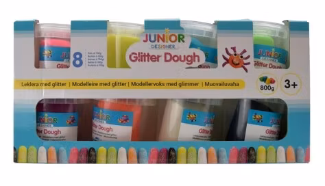 Junior Designer Glittermodellera 8-Pack 8x100 g