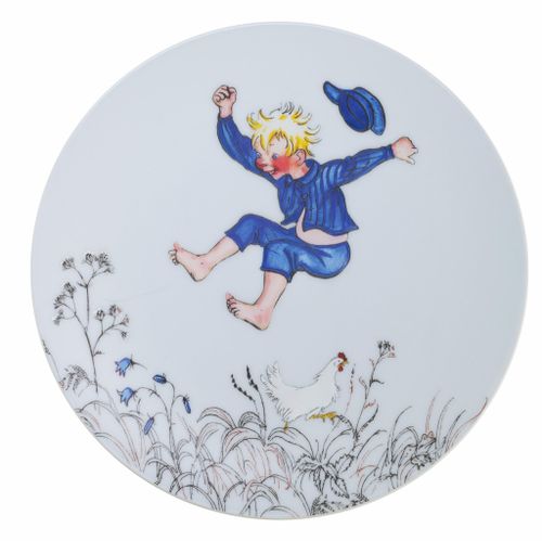 Emil i Lönneberga, Flat tallrik, ljusblå