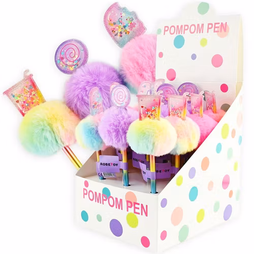 PomPom Penna Flera färger