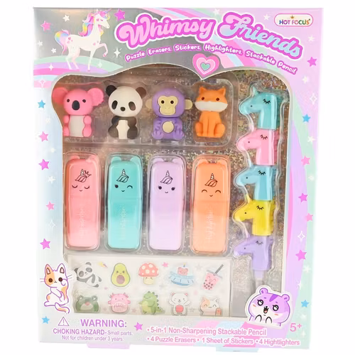 Skriv-kit Whimsy Friends - 4 delar