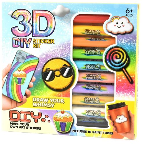 3D DIY Klistermärke Set Pennor 10 st - Robetoy