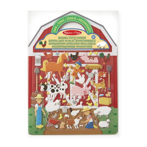Puffy Stickers Reusable Farm - Melissa & Doug