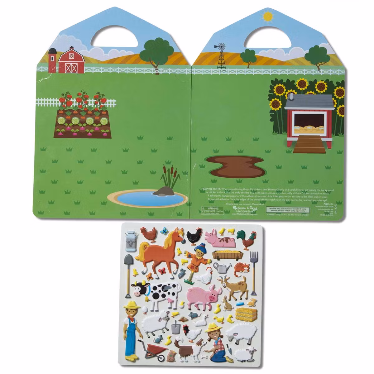Puffy Stickers Reusable Farm - Melissa & Doug