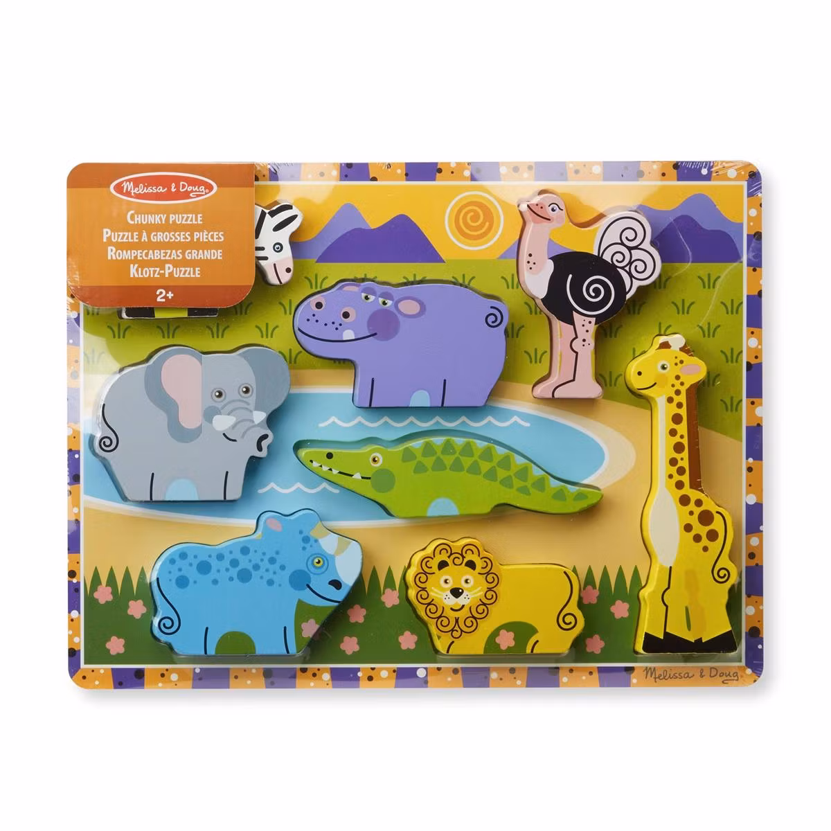 Chunky-puzzle Safari 8 bitar - Melissa and Doug