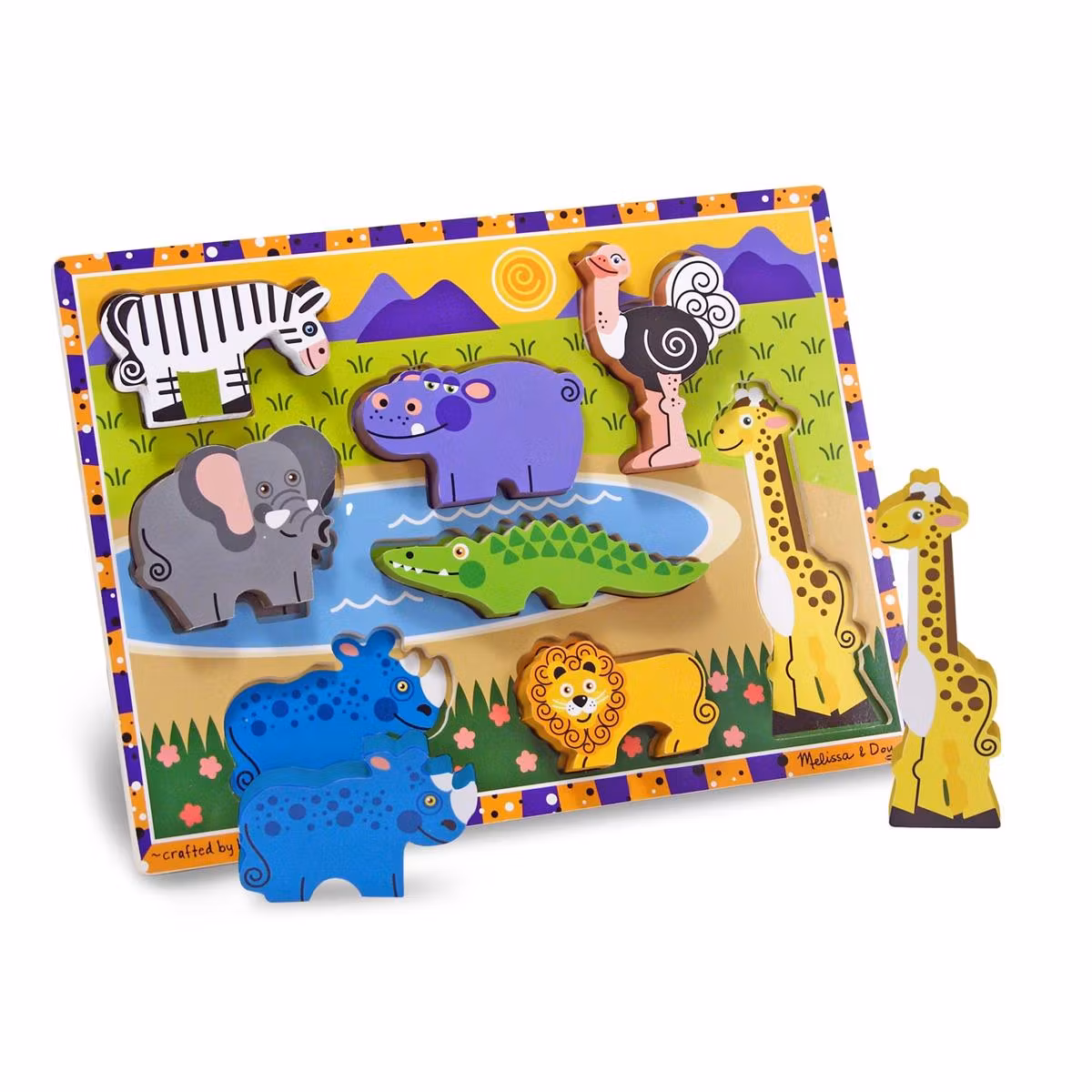 Chunky-puzzle Safari 8 bitar - Melissa and Doug