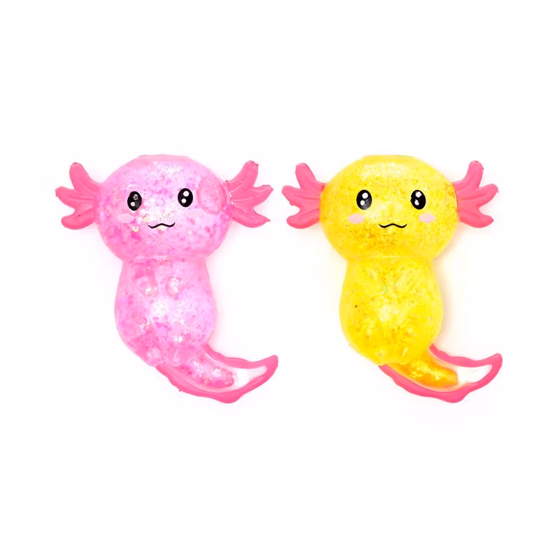 Klämmig Glitter Axolotl Sterssleksak