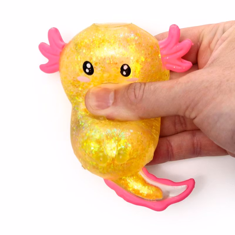 Klämmig Glitter Axolotl Sterssleksak