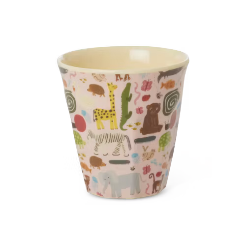 Melamine Kids Mugg- Wildlife Rosa Small