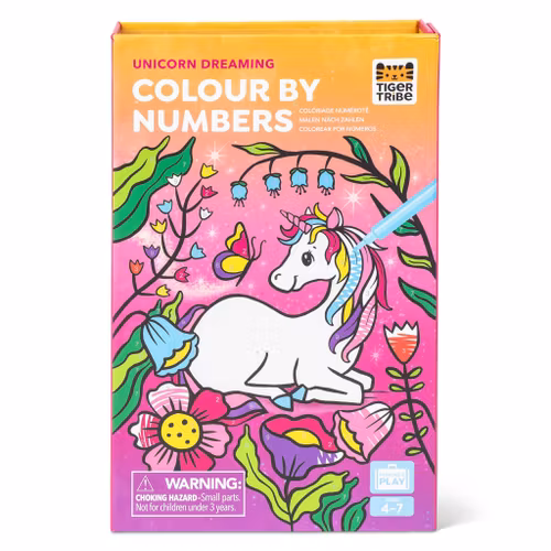 Colour By Numbers- Unicorn Dreaming