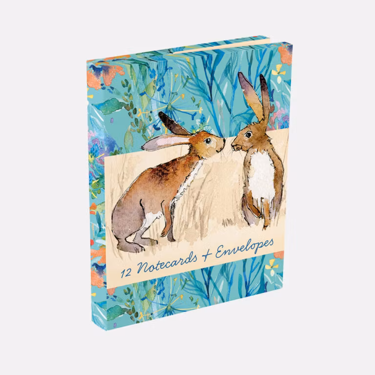Kopia Kissing Hares Notecard Wallet