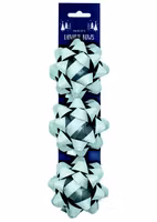 3-pack Bows Silver Glitter