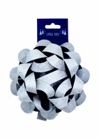 Silver Bows Glitter Large