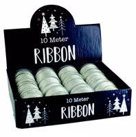 Glitter Ribbon Silver