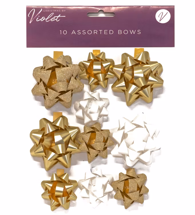 Gold 10-pack Bows