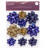 Blue and Gold 10-pack Bows