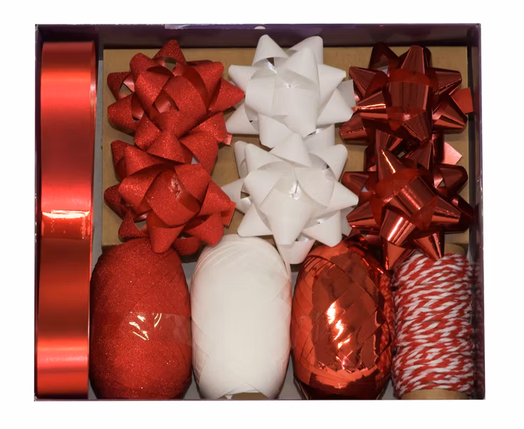 Red Bow and Ribbon Set