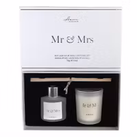 Soy Candle & Reed Diffuser Set - Mr & Mrs
