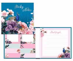 Exquisite Peacock Sticky Notes and Pad