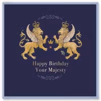 Kort `Happy Birthday Your Majesty`