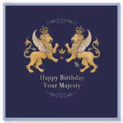 Kort `Happy Birthday Your Majesty`
