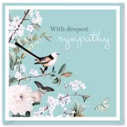 Kort `With deepest sympathy`