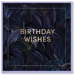 Kort `Birthday Wishes`