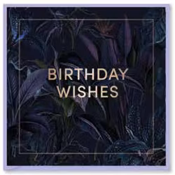 Kort `Birthday Wishes`