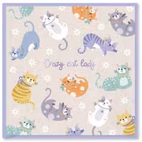 Kort `Crazy Cat Lady`